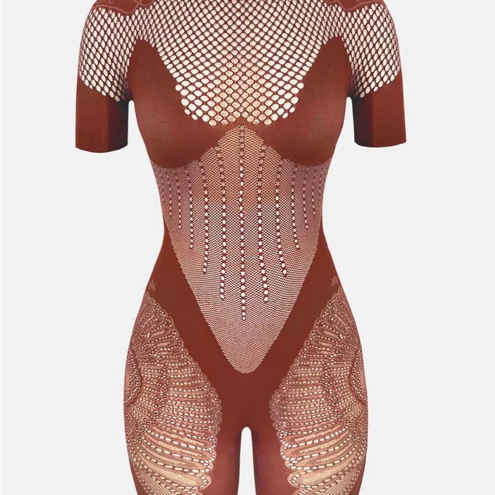 POSTER GIRL VIVIAN PLAYSUIT OLD MONEY BROWN